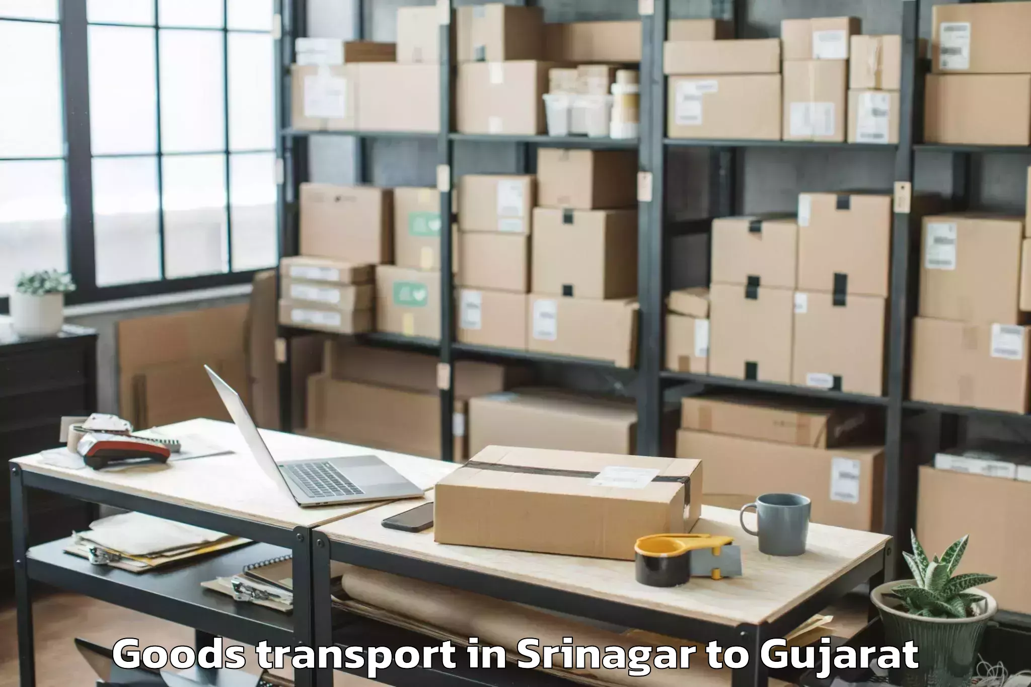 Easy Srinagar to Dwarka Goods Transport Booking